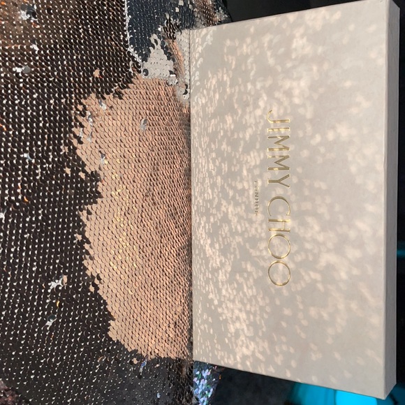 Jimmy Choo Filipa Black wallet deerskin with crystal stars box n dust bag